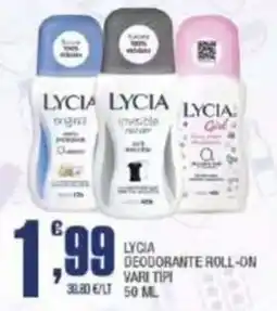 Splendidi e Splendenti Lycia deodorante roll-on offerta