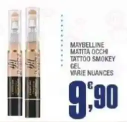 Splendidi e Splendenti Maybelline matita occhi tattoo smokey gel offerta