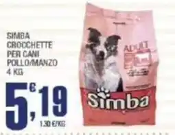 Splendidi e Splendenti Crocchette per cani pollo/manzo Simba offerta