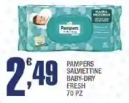 Splendidi e Splendenti Pampers salviettine baby-dry fresh offerta