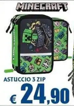 Casa & Co Astuccio 3 zip Minecraft offerta