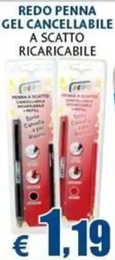 Casa & Co Redo penna gel cancellabile a scatto ricaricabile offerta