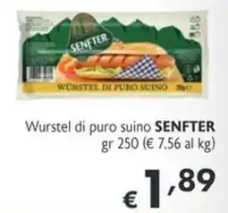 SuperW Wurstel di puro suino SENFTER offerta