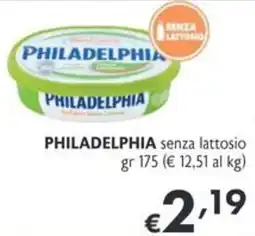 SuperW Philadelphia senza lattosio offerta