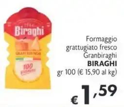 SuperW Formaggio grattugiato fresco Granbiraghi Biraghi offerta
