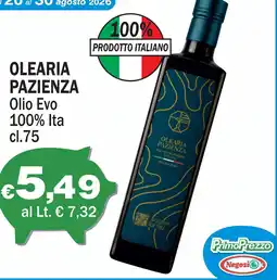 Primo Prezzo Olearia Pazienza Olio Evo offerta