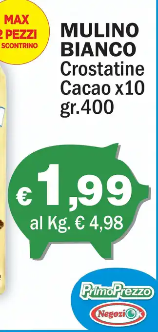 Primo Prezzo Mulino Bianco Crostatine Cacao offerta