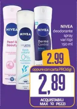 PRO7 Supermercati NIVEA deodorante spray offerta