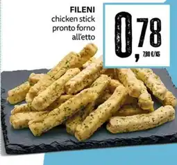 PRO7 Supermercati Fileni chicken stick pronto forno all'etto offerta
