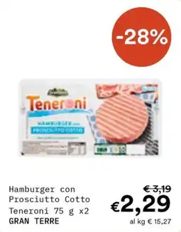 Borello Supermercati Hamburger con Prosciutto Cotto Teneroni offerta