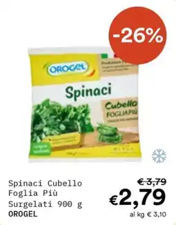 Borello Supermercati Spinaci Cubello Foglia Più OROGEL offerta