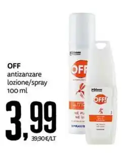 PRO7 Supermercati OFF antizanzare lozione/spray offerta