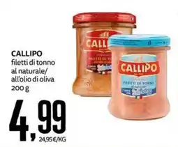PRO7 Supermercati Callipo filetti di tonno al naturale offerta