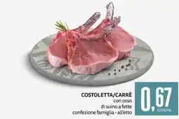 PRO7 Supermercati Costoletta/Carrè con osso di suino offerta