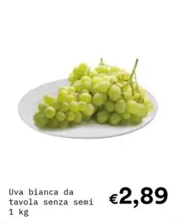 Borello Supermercati Uva bianca da tavola senza semi offerta