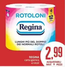 PRO7 Supermercati Rotoloni Regina carta igienica offerta