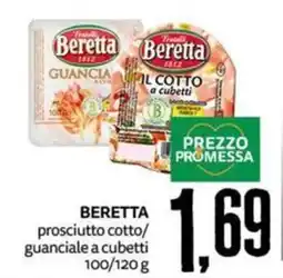 PRO7 Supermercati Beretta prosciutto cotto/guanciale a cubetti offerta