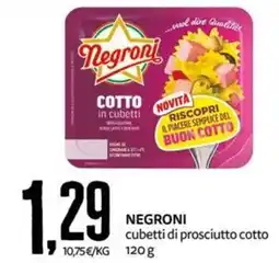 PRO7 Supermercati Negroni cubetti di prosciutto cotto offerta