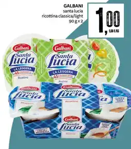 PRO7 Supermercati Galbani santa lucia ricottina classica/light offerta