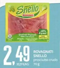 PRO7 Supermercati Rovagnati Snello prosciutto crudo offerta