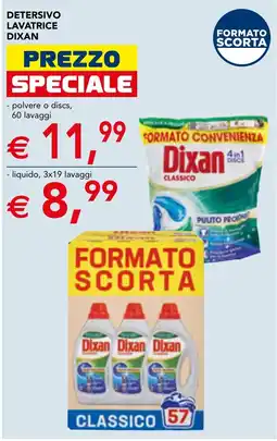 Esselunga Detersivo lavatrice Dixan offerta