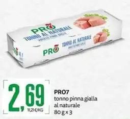 PRO7 Supermercati PRO7 tonno pinna gialla al naturale offerta