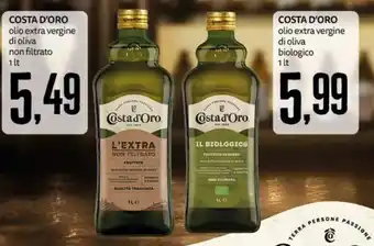 Costa d'Oro olio extra vergine di oliva non filtrato