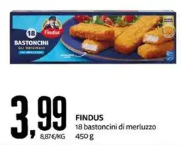 PRO7 Supermercati Findus 18 bastoncini di merluzzo offerta