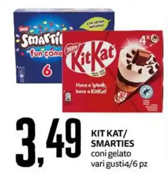 Kit Kat/Smarties coni gelato