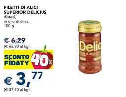 Esselunga Filetti di Alici Superior Delicius offerta