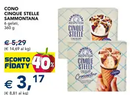 Esselunga Cono cinque stelle sammontana offerta