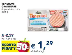 Esselunga Teneroni Granterre di prosciutto cotto offerta
