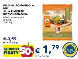 Esselunga Piadina romagnola IGP alla riminese riccione offerta
