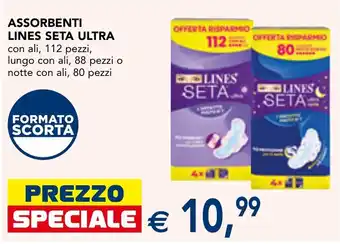 Esselunga Assorbenti Lines Seta Ultra offerta