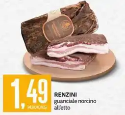 PRO7 Supermercati Renzini guanciale norcino offerta