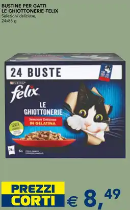 Esselunga Bustine per gatti Le Ghiottonerie Felix offerta