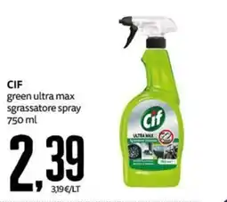 PRO7 Supermercati Cif green ultra max sgrassatore spray offerta