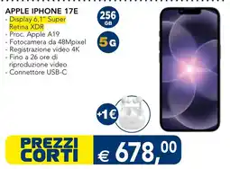 Esselunga Apple iPhone 17E offerta