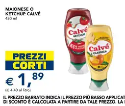 Esselunga Maionese o ketchup Calvé offerta