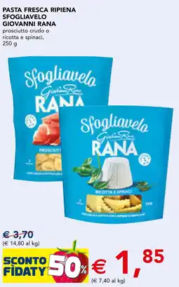 Esselunga Pasta fresca ripiena sfogliavelo giovanni rana offerta