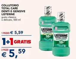 Esselunga Collutorio total care denti e gengive listerine offerta