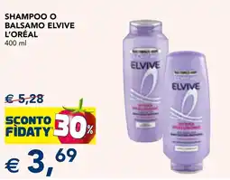 Esselunga Shampoo o balsamo Elvive L'Oréal offerta
