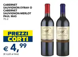 Esselunga Cabernet Sauvignon-Syrah o Cabernet Sauvignon-Merlot Paul Mas offerta