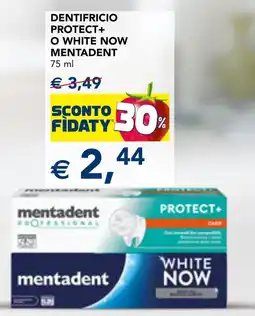 Esselunga Dentifricio Mentadent Protect+ o White Now offerta