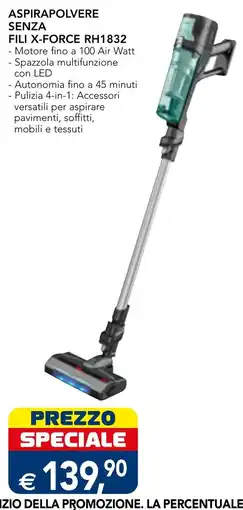 Esselunga Aspirapolvere senza fili X-Force offerta