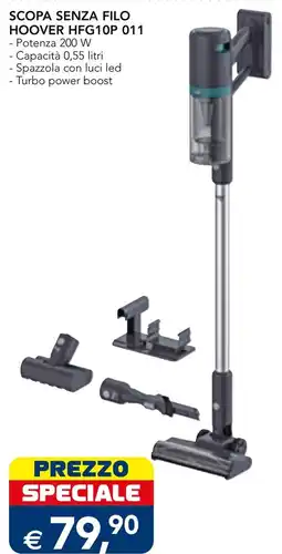 Esselunga Scopa senza filo Hoover HFG10P 011 offerta