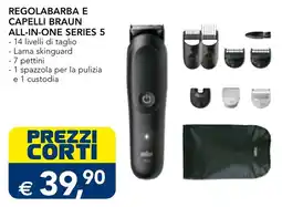 Esselunga Regolabarba e capelli Braun All-in-one Series 5 offerta