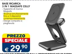 Esselunga Base ricarica 3 in 1 Magsafe Celly offerta
