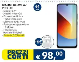 Esselunga Xiaomi Redmi A7 Pro LTE offerta