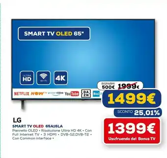 Euronics Smart tv oled 65a16la offerta